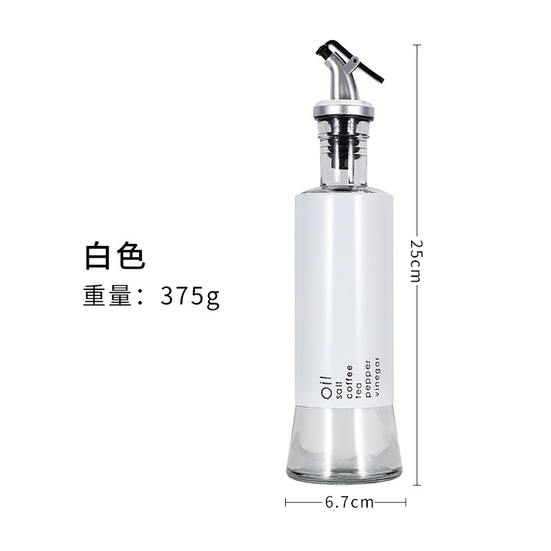 Botella de salsa de acero inoxidable olla de aceite botella de vidrio hogar cocina tanque de aceite cocina vino vinagre botella a prueba de fugas botella de aceite botella de condimento