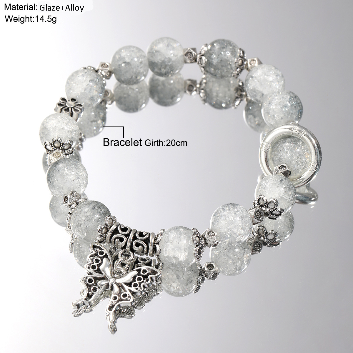Bracelet de perles papillon style féerique bijoux de luxe_voghion.com