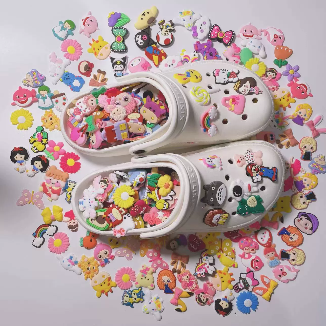 Украшения для обуви, застёжки в стиле Crocs, набор для DIY 12 мм, микс цветов