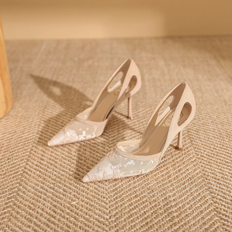 799-9, дропшиппинг, модная женская обувь с острым носком, новинка осени 2024, женские туфли на высоком каблуке-шпильке с неглубоким носком