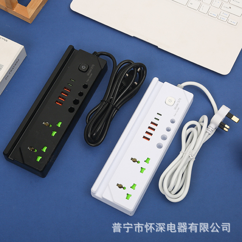 Soporte de teléfono móvil de escritorio bolígrafo socket de comercio exterior estándar británico estándar europeo americano blanco y negro mezclado para niños antichoque neutro