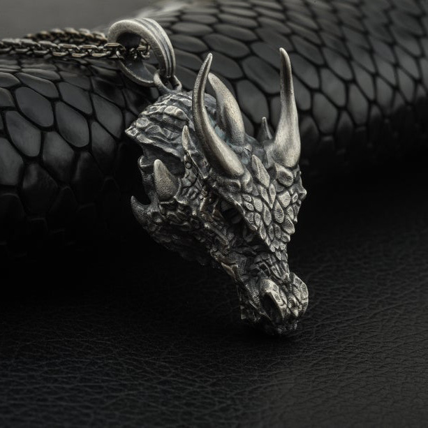 Retro Dragon Alloy Three-dimensional Unisex Pendant Necklace display picture 1