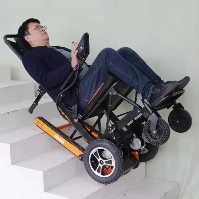 Export Best-Selling Stair Climbing Machine for the Elderly and Disabled, Electric Tracked Stair Climbing Machine, Wheelchair, Foldable Electric Vehicle