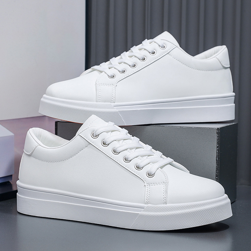 In Stock Men's Sneakers Spring and Autumn Sports Black Shoes New Casual Fashion Men's Thick-Soled White Shoes C016