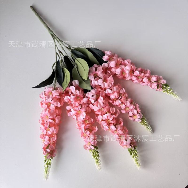 仿真花法式5叉风信子金鱼草飞燕草婚庆装饰道具跨境代发包装贴签|undefined