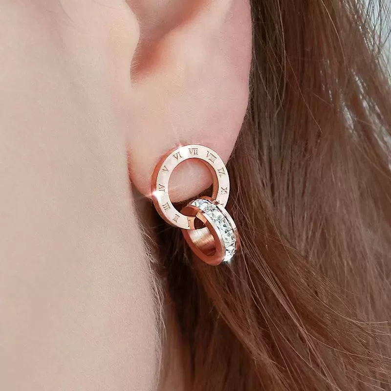 Серьги, аксессуар из нержавеющей стали, стиль легкой роскоши, оптом