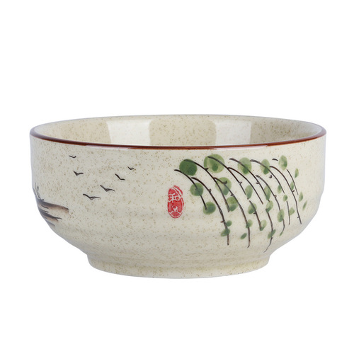 手彩日式7英寸面碗家用大碗餐具釉下彩陶瓷面条汤碗泡面碗拉面碗