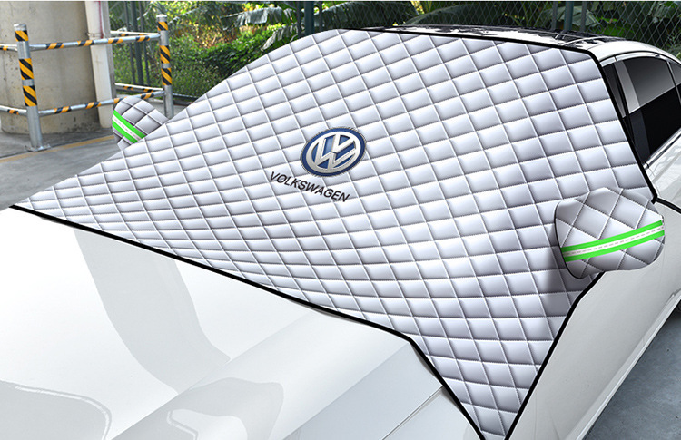 Car front windshield snow cover sun protection windproof waterproof snow cover with ears winter car clothing windshield cloth