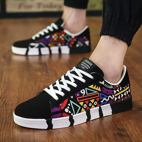 Student canvas shoes, men's flat soles, cheap shoes for men