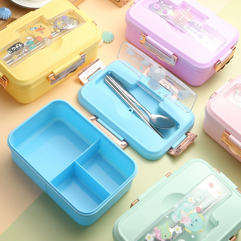 Пластиковый ланч-бокс Bento для работников офиса, студентов и взрослых с высоким уровнем температуры, можно использовать в микроволновке, пищевой отделитель