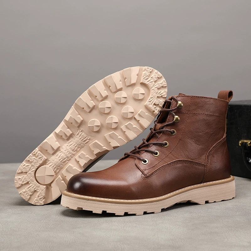 Новые осенне-зимние Ботинки Martin, мужские высокие рабочие ботинки, универсальные уличные винтажные мужские ботинки из воловьей кожи в американском стиле, ботинки с большим носком