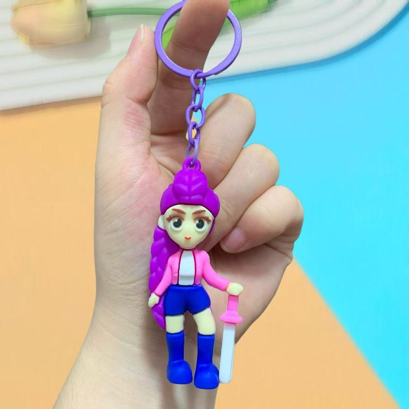 跨境热品KPOP猎魔女团公仔汽车钥匙扣包包挂饰PVC软胶潮玩小礼品|undefined
