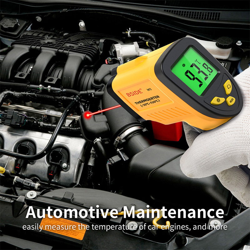 BSIDE H1手持红外测温仪550度12:1温度计工业高精度非接触测温仪