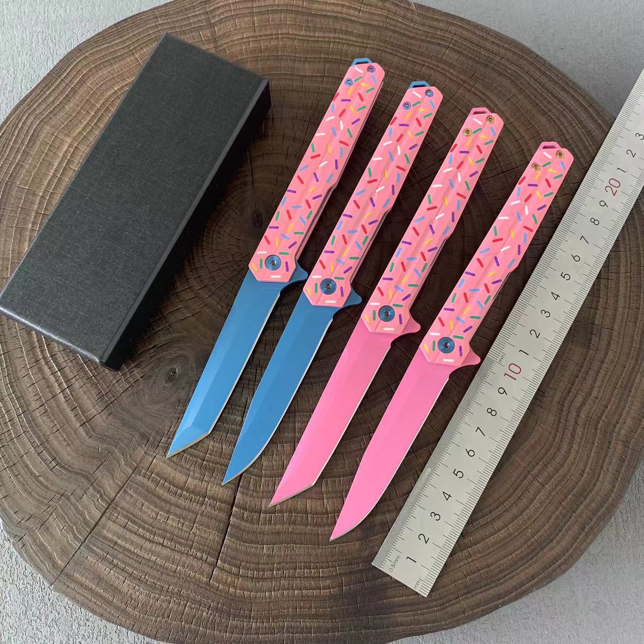 新款甜甜圈指挥官折叠刀多功能折刀户外水果刀野外求生刀迷你小刀