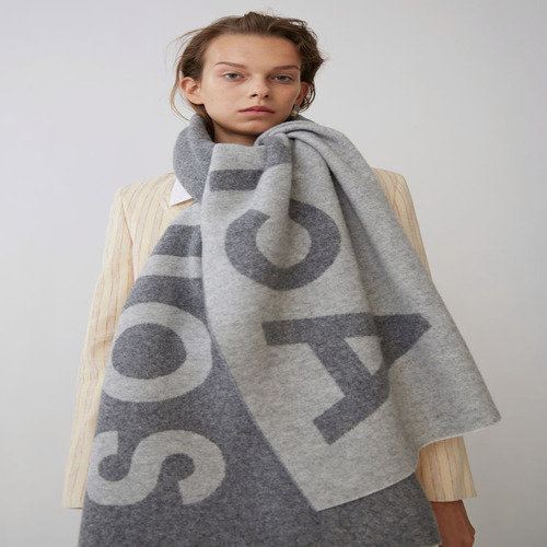 Wool scarf advertising letter scarf autumn and winter Nordic designer AC home wool logo logo woven gift
