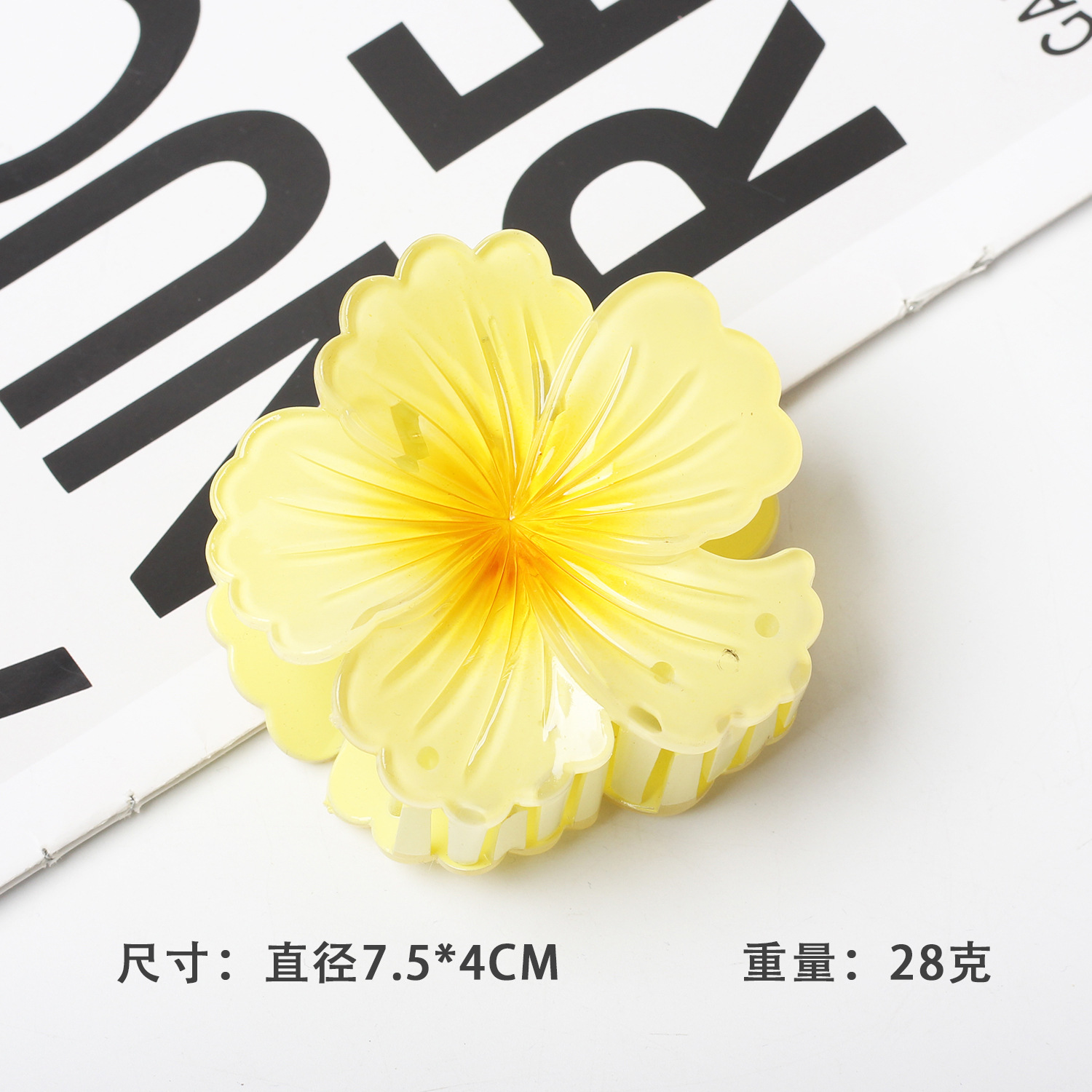 Clip de cabello de flores transfronterizas, clip de tiburón de vacaciones de alto nivel, toque de cabello de estilo