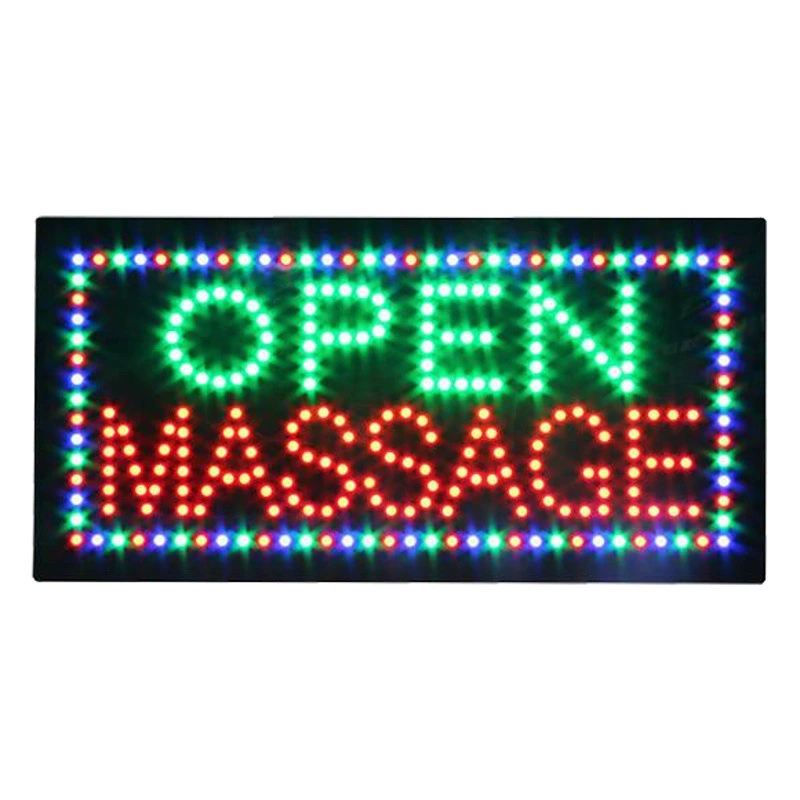 LED висит электронная вывеска ОТКРЫТЫЙ МАССАЖ вывеска завод МАССАЖ бизнес вывеска