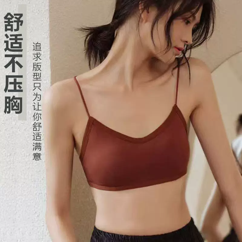 韩式夏季抹胸一字裹胸打底内衣无扣上衣外穿超薄无肩带女学生ss