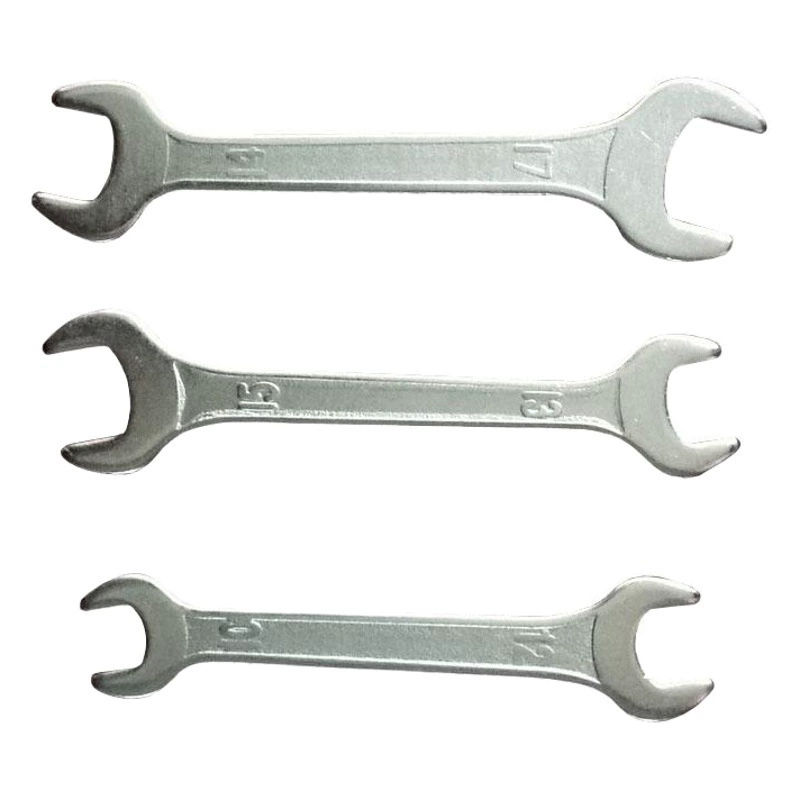 Льготная продажа самодельного оцинкованного штампованного гаечного ключа с открытым концом для коляски, кронштейна для велосипеда, двухголового, гаечного ключа с открытым концом