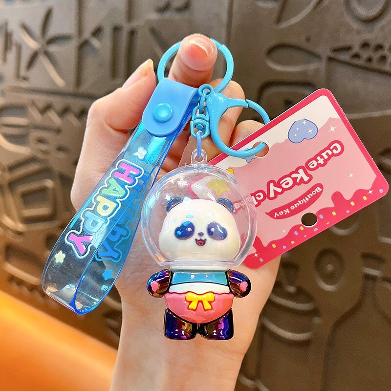 漫画スペースカピバラ電気メッキカピバラキーホルダーかわいいバッグペンダント人形カップルペンダント小さなギフト|undefined