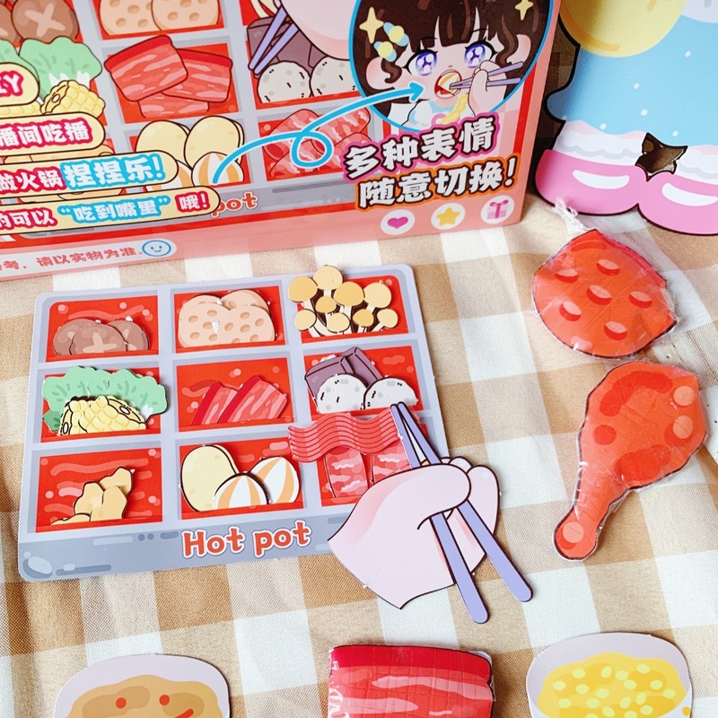 inamazy 浸漬シミュレーション食事放送手作り diy 素材バーベキュー立体静かなブックステッカー女の子と子供のためのさまざまな|undefined