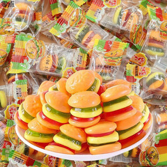 汉堡糖果软糖橡皮糖网红果汁儿童零食批发独立散装儿童怀旧包装