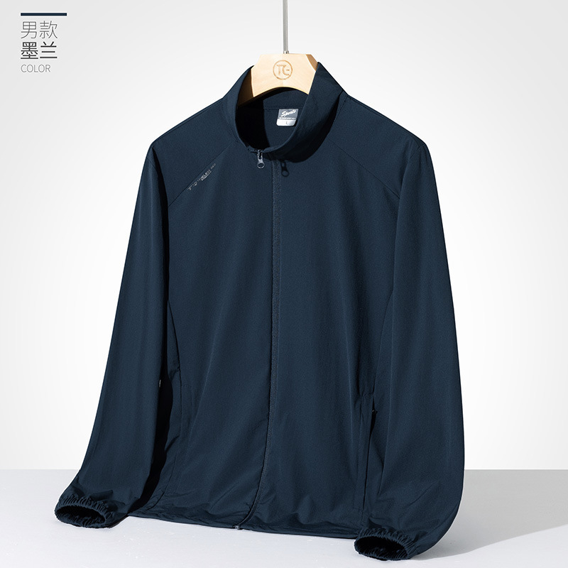 Hielo ultra delgado ropa de protección solar de manga larga anti-UV de una sola capa de piel abrigo ventilador nuevo abrigo de trabajo al aire libre