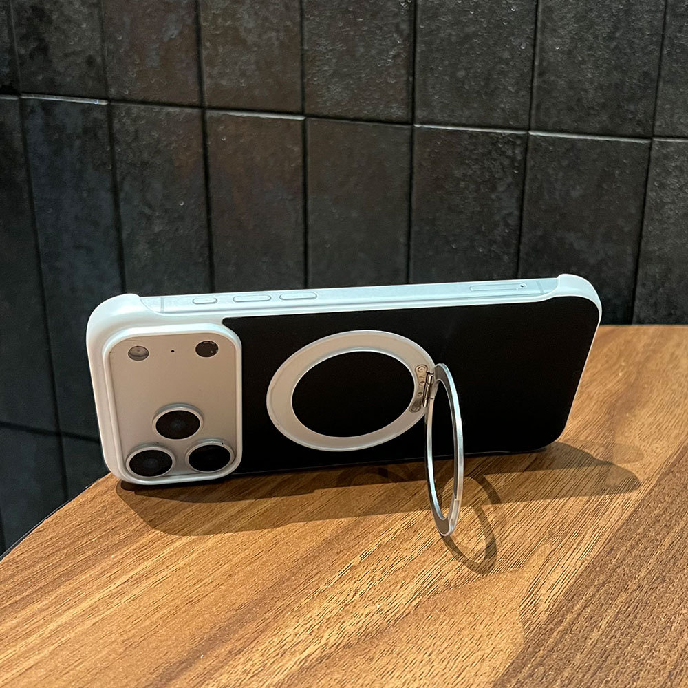 Custodia protettiva ultra sottile senza cornice, compatibile con iPhone 17, Huawei e Xiaomi, con adesivi in pelle e supporto._voghion.com