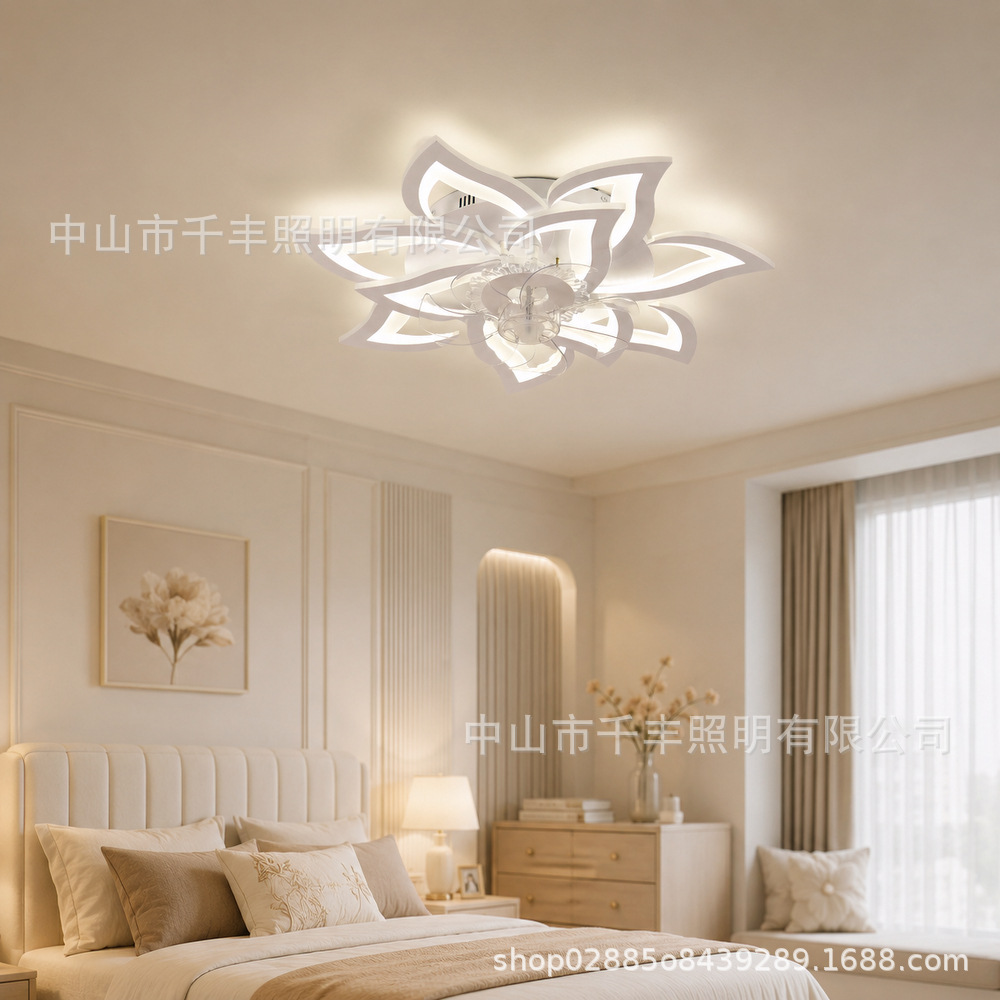 Comercio exterior suministro directo lámpara LED pétalos lámpara de techo moderno simple dormitorio sala de estar simple atmósfera Zhongshan dormitorio luz principal