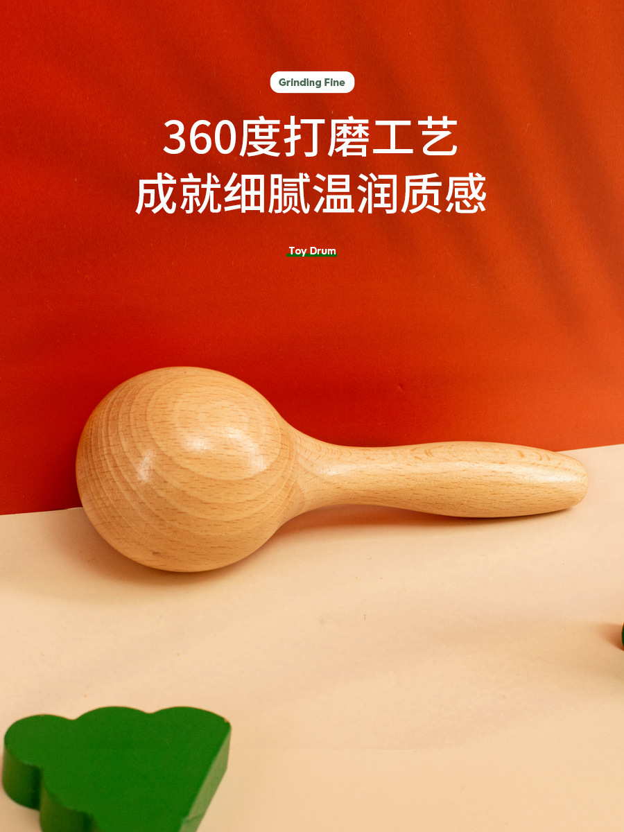 Martillo de arena de madera de haya gran bola de arena agarre entrenamiento arena para niños huevo bebé jardín de infantes Orff instrumento de percusión