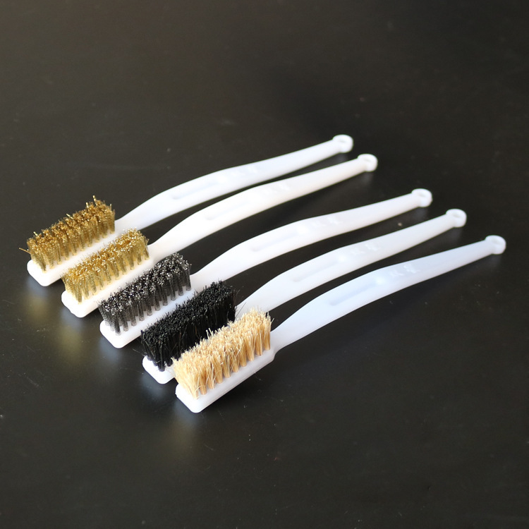 Wen Play Tool Brush 3 Rows of Copper Plated Stainless Steel Copper Wire Brush Vajra Bodhi Walnut Cleaning Wen Play Steel Wire Brush