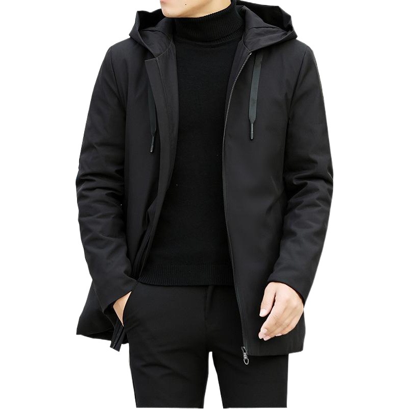 Abrigo de invierno de algodón acolchado 2022 hombres con capucha engrosada cálido abrigo corto de algodón acolchado juventud color sólido casual moda abrigo de algodón acolchado