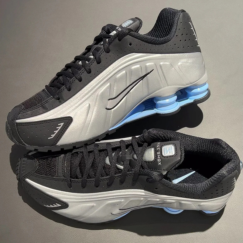 Nk Sports Shoes Air Cushion Shoes Shoxr4 Neymar Co-Branded Colorful Air Column Running Shoes Cushioning Running Shoes Cross-Border