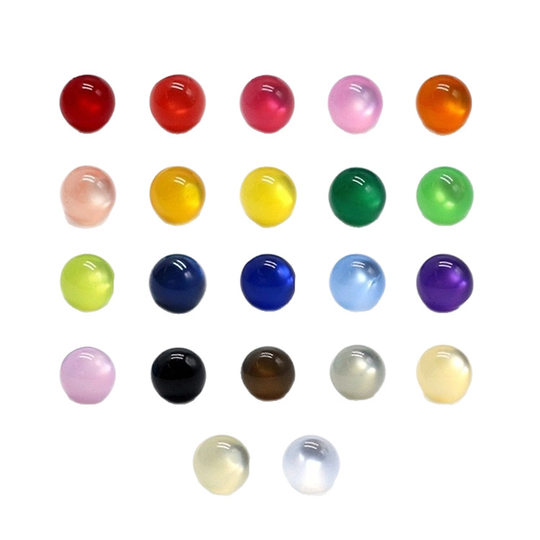 Manufacturer Wholesale Chinese Cheongsam Buttons Resin Jade Buttons Colorful Dark Eye Side Hole Pearlescent Shirt Chiffon Round Beads