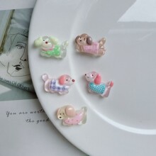 奶油胶底材透明腊肠狗 diy手工材料鞋扣帽子文具贴片树脂配件批发