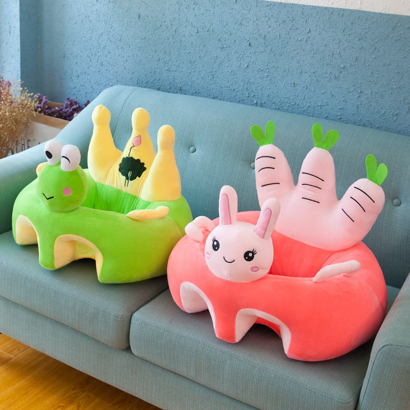Asiento de Aprendizaje para Bebés, Anti-vuelco, Anti-caídas, Sofá de Peluche para Niños, Sofá Perezoso