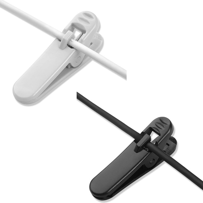 Clip de cable de los auriculares de línea larga clip de cable de pico de pato tira redonda clip de auriculares