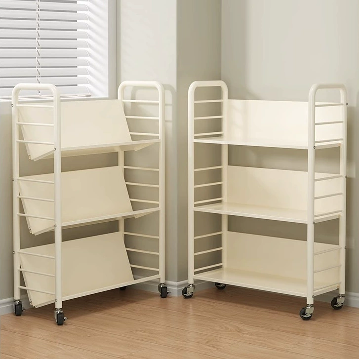 Книжная полка напольная стойка съемная колесо