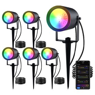 Amazon Hot Sale Courtyard Floor Insert Light Smart Graffiti RGBW Floor Insert Light Courtyard Decorative Light