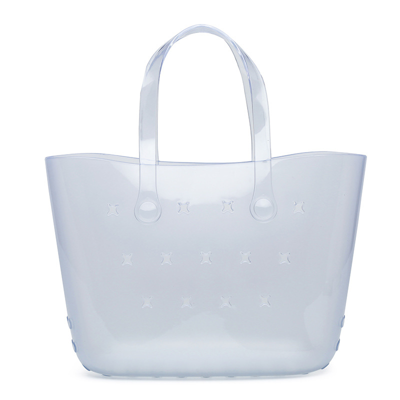 Bohao nueva bolsa de jalea de PVC para mujeres bolsa de mano de alta calidad de gran capacidad canasta de verduras diy bolsa de baño bolsa de playa