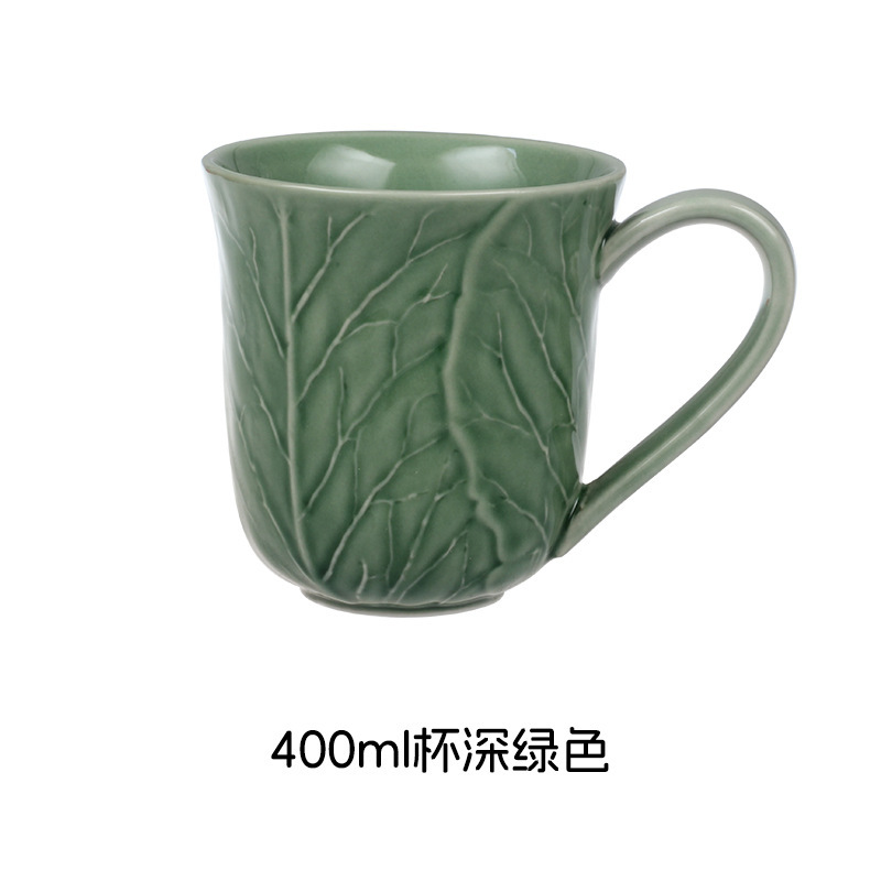 工場直送の色釉セラミック工芸品、牧歌的なスタイル、新鮮でキュートな子供用ボウル、皿、カップ、野菜セラミック食器セット|undefined