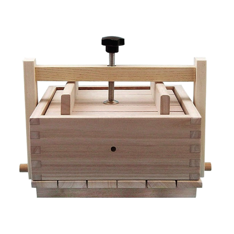 A5L梧桐木製家用豆腐模具廚房小工具DIY豆腐框架壓豆腐盒做豆皮豆