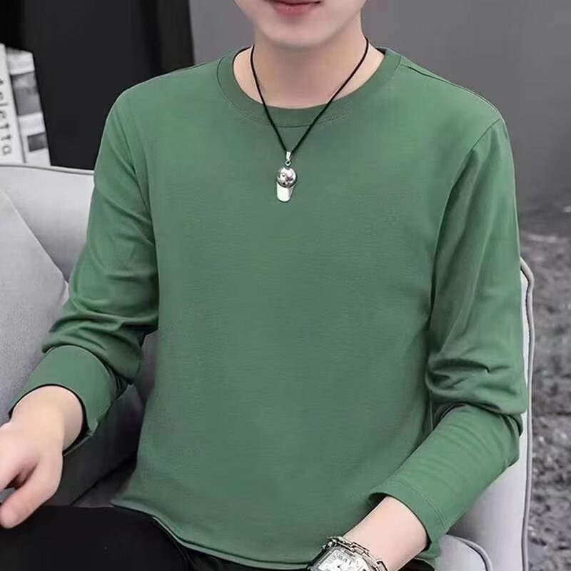 秋冬打底衫男长袖t恤男士圆领春秋t恤品质潮牌高贵上档次男装批发