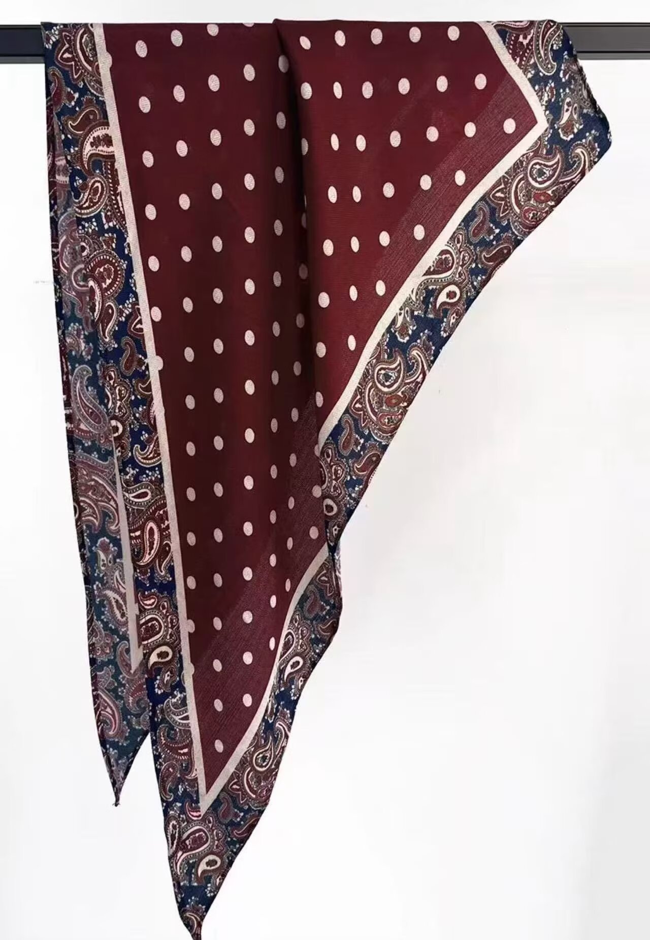 Polka dot lace-burgundy