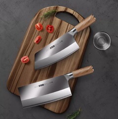 巨場直売9cr18包丁家庭用包丁キッチン包丁切り骨切りコック専用9クロム鋼斬り切り両用ナイフ
