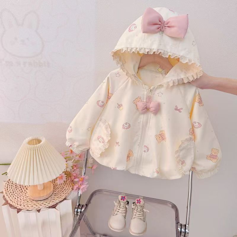 Baby Girl Outwear Autum Looks Great, Early Autum Fashionable Wear, Kidsren's Baby Girl's Clothes, Autum and Spring Windbreaker