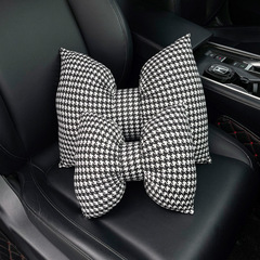 Car Headrest Pillow Pair Cute Girl Bow Car Cushion Seat Car Interior Cervical Pillow
