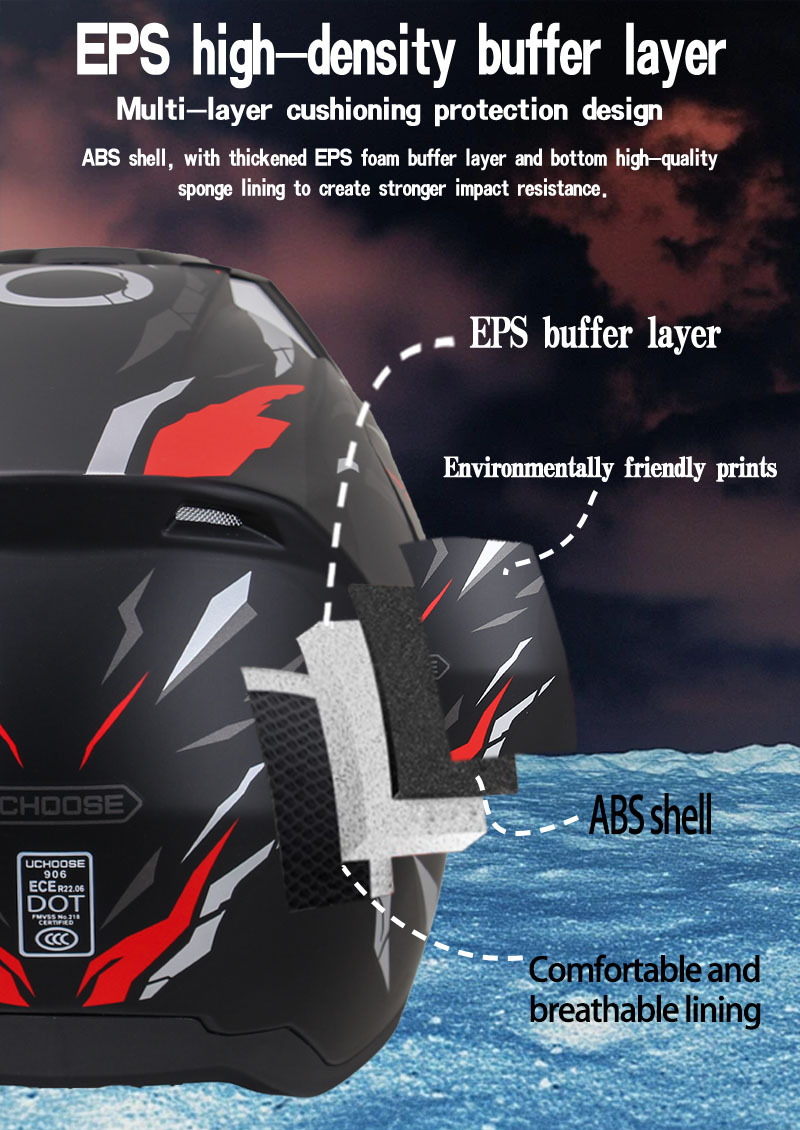 Umoos National Standard 3C Motorcycle Off-Road Helmet Mountain Downhill Bicycle Safety Helmet Go-Kart Anti-Collision