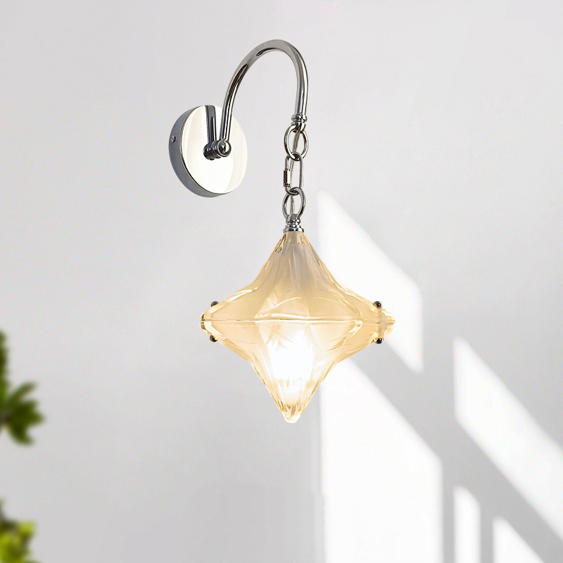 French-Style Bedside Star Wall Lamp, Light Luxury Retro Bedroom Bauhaus Decorative Lamp, Murano Corridor Living Room Ambiance Lamp