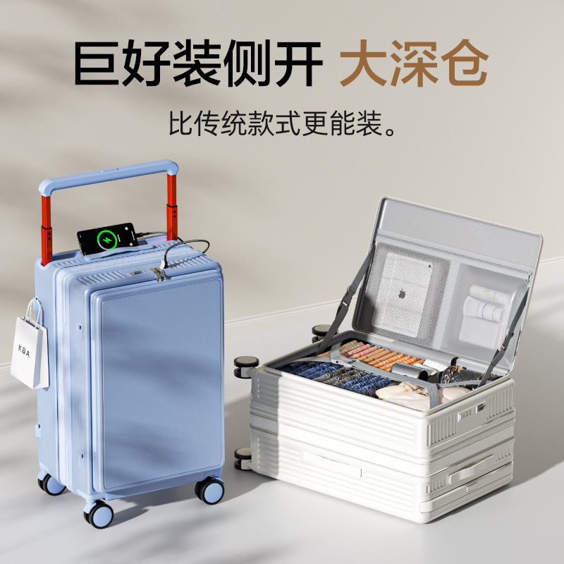 New Deep Warehouse Large-Capacity Suitcase Thickened Multi-Functional Side-Opening Trolley Case Boarding Suitcase Women's Password Bag New Deep Warehouse Large-Capacity Suitcase Thickened Multi-Functional Side-Opening Trolley Case Boarding Suitcase Women's Password Bag
